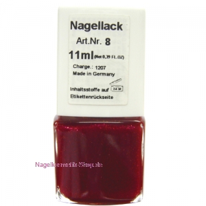 Nagellack Nr. 08 Metallic-Rot 11ml