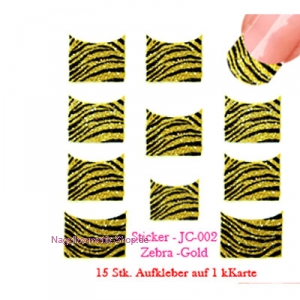 Sticker - JC-002 Zebra -Gold