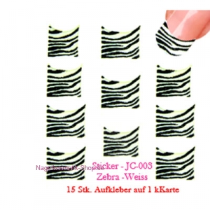 Sticker - JC-003 Zebra -Weiß
