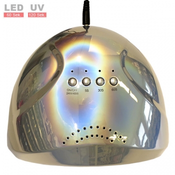 LED Lampe Metallic Silber