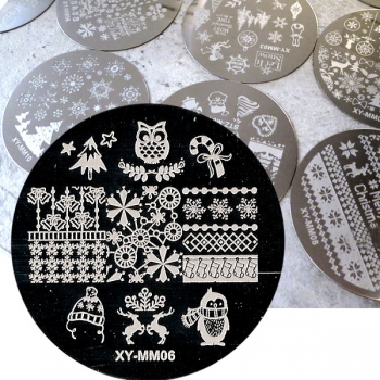 Stamping Schablone Weihnachtsmotive