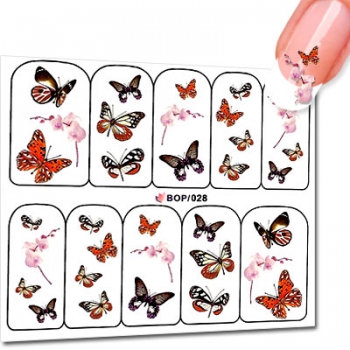 Nagelsticker Schmetterling BOP028
