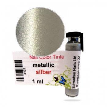 Nail Tinte metallic silber