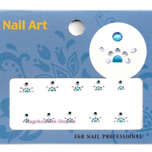 Nail Strass Sticker Strasssteine Blue