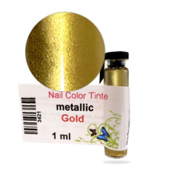 Nail Tinte metallic gold